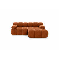 ECKSOFA L-form Mini Modular, Veloursstoff Salvador, Dunkelbraun, Rechts, Selia - Dunkelbraun, Holz (190/160cm) - Kaiser Möbel
