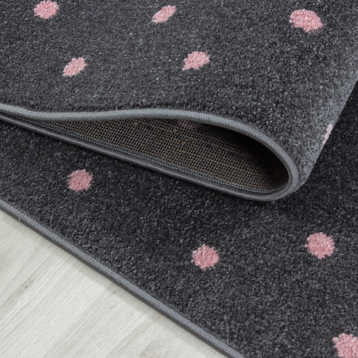 TEPPICH Kinder Kurzflor Herz Polypropylen Kinderzimmer Pink Läufer 80x150 - Rosa, Textil (80/150cm) - KADIMA DESIGN