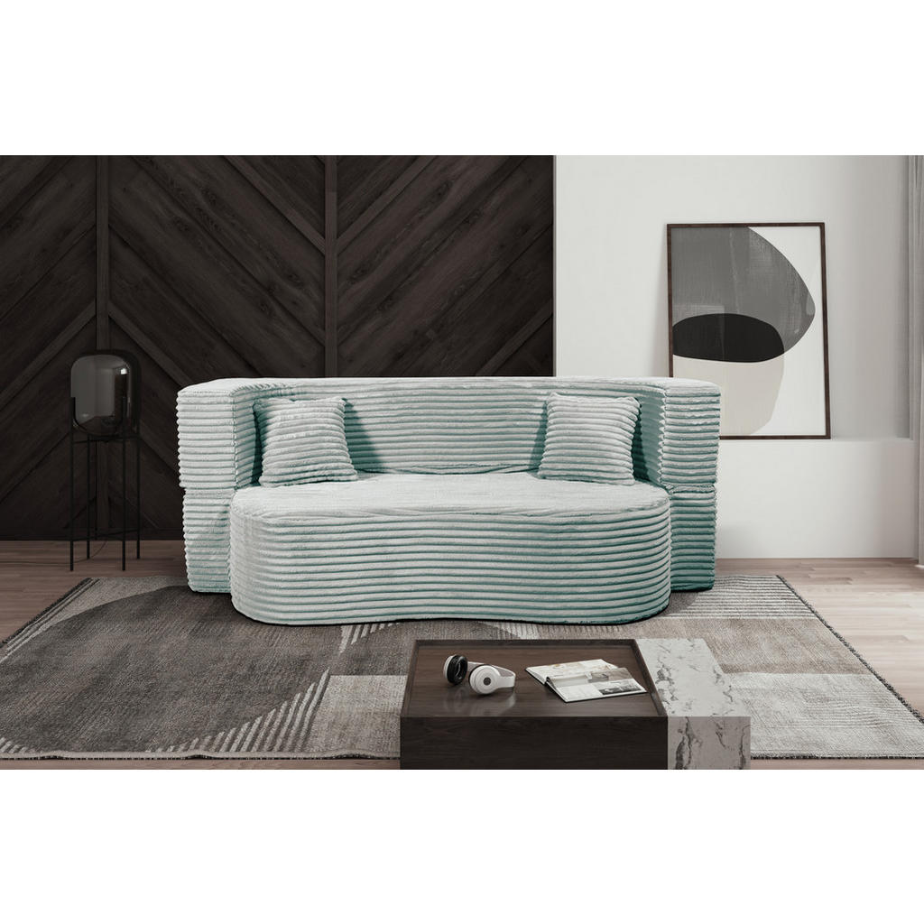 Thumbnail - Storez24 Schlafsofa, Hellgrün, Textil, 3-Sitzer, 200x80x72 cm, Wohnzimmer, Sofas & Couches, Schlafsofas