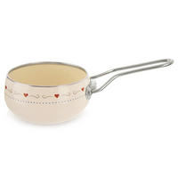 EMAILLIERTOPF Tonca mit Herzmotiv creme - Creme, Metall (15cm) - Orion 