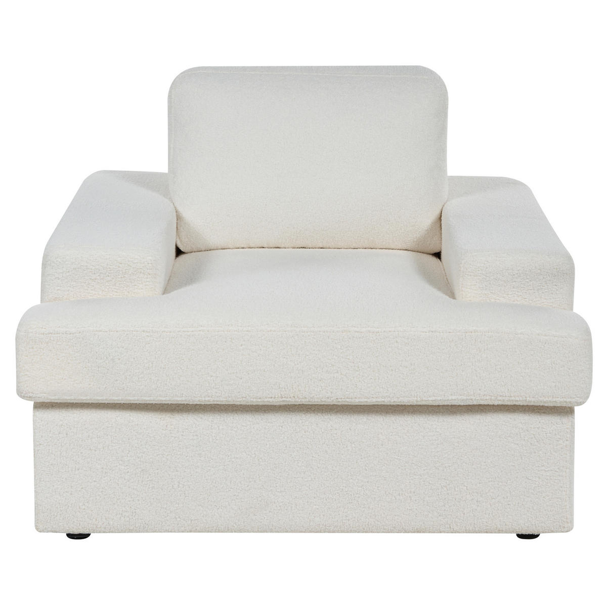4-SITZER-SOFA SET Bouclé cremeweiß Alla - Weiß, Textil (112/112/208cm) - Beliani