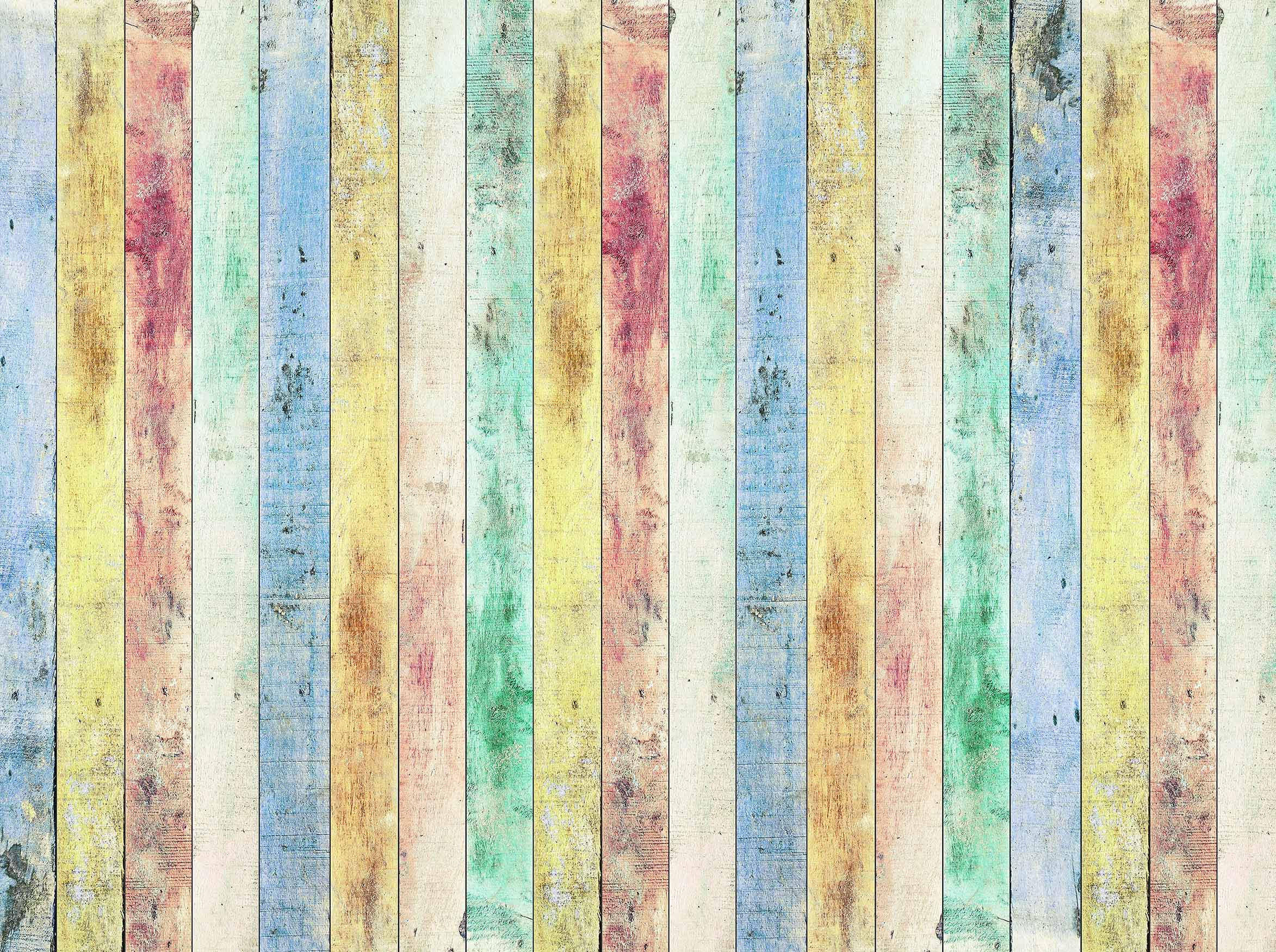 FOTOTAPETE Holzoptik 375 x 270 cm - Multicolor, Papier (375/270cm) - Sanders & Sanders