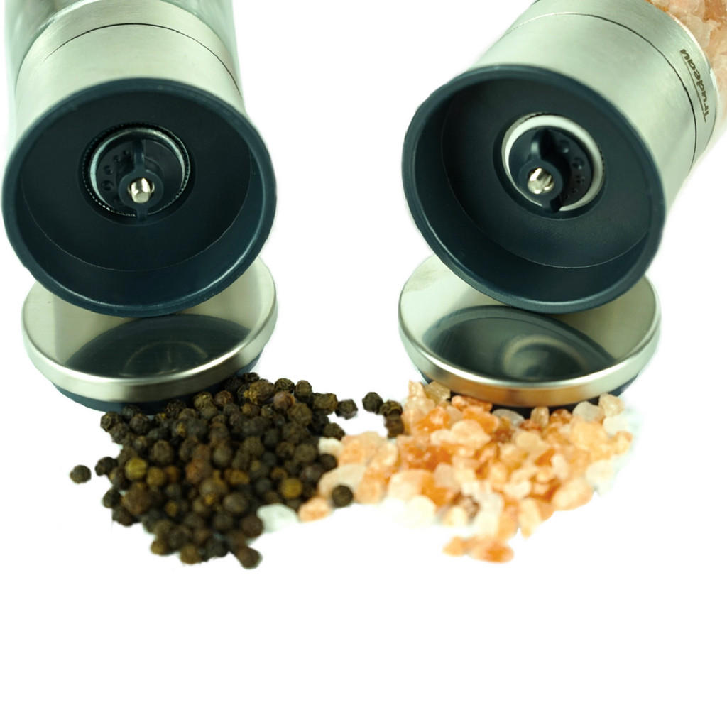 Thumbnail - Gewürzmühle, Transparent, Glas, Metall, 23x7x6 cm, Tischkultur & Servieren, Gewürzmühlen & -Streuer