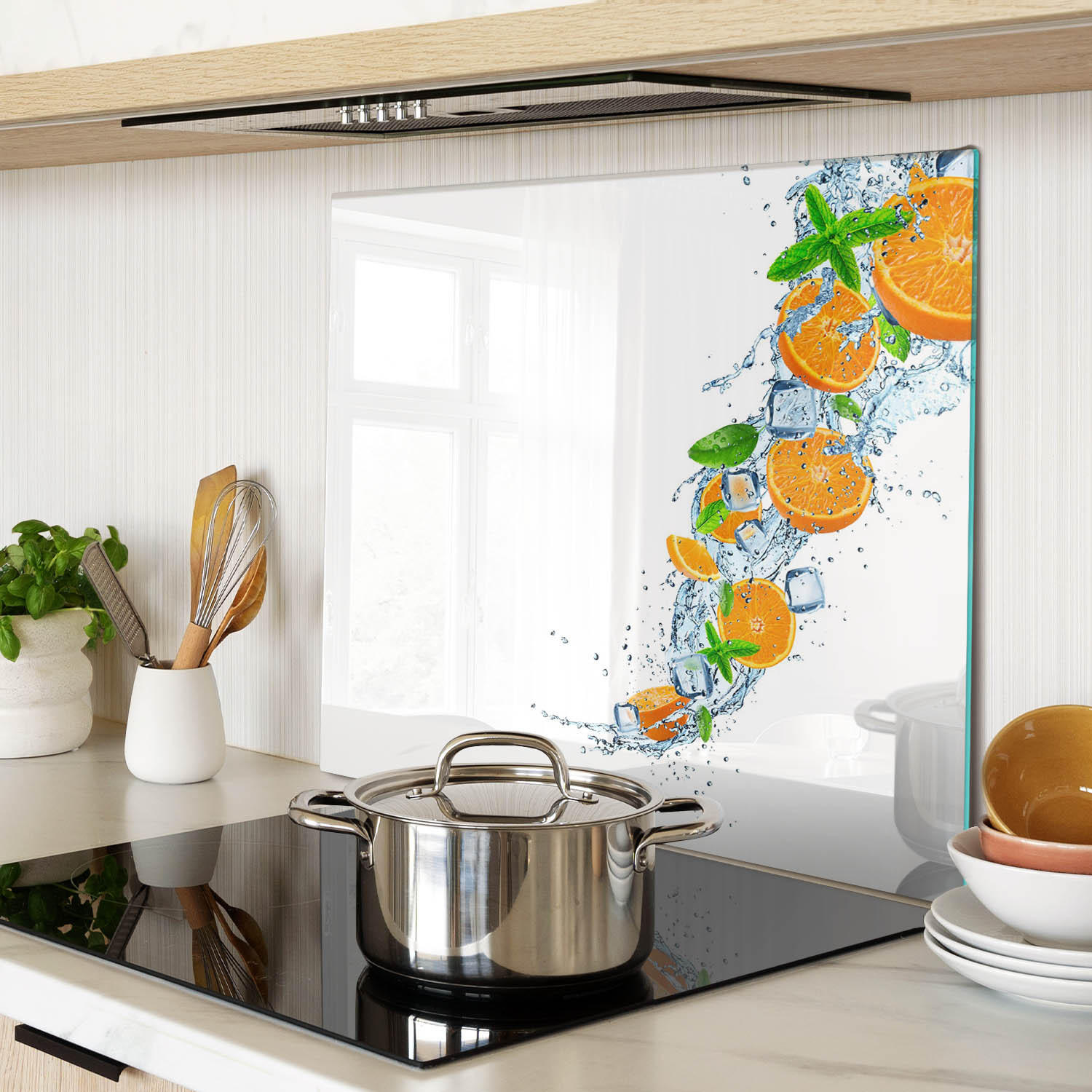 GLASPLATTE 60x52 cm Orangen - Orange, Glas (60/0.4/52cm) - TULUP