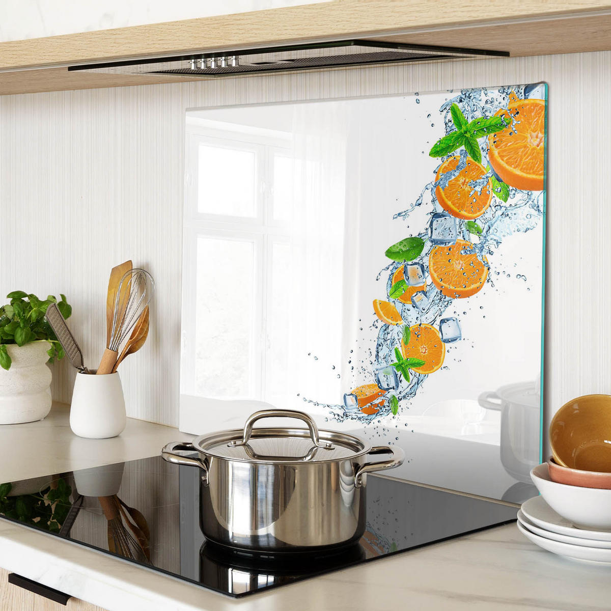 GLASPLATTE 60x52 cm Orangen - Orange, Glas (60/0.4/52cm) - TULUP