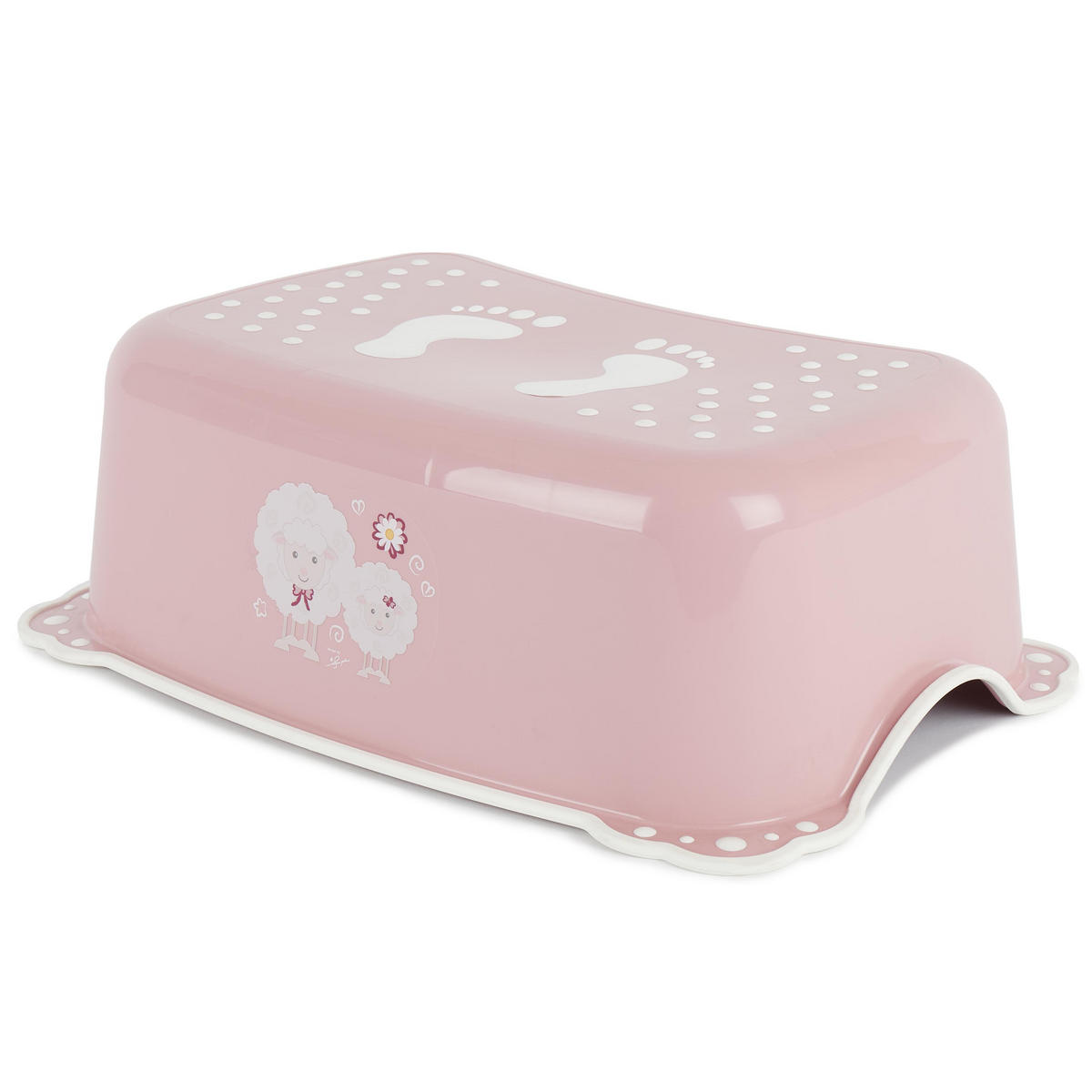 KINDER-TRITTHOCKER Schaf Anti-Rutsch 42x - Rosa, Kunststoff (28.5/42cm) - Bieco Spielwaren