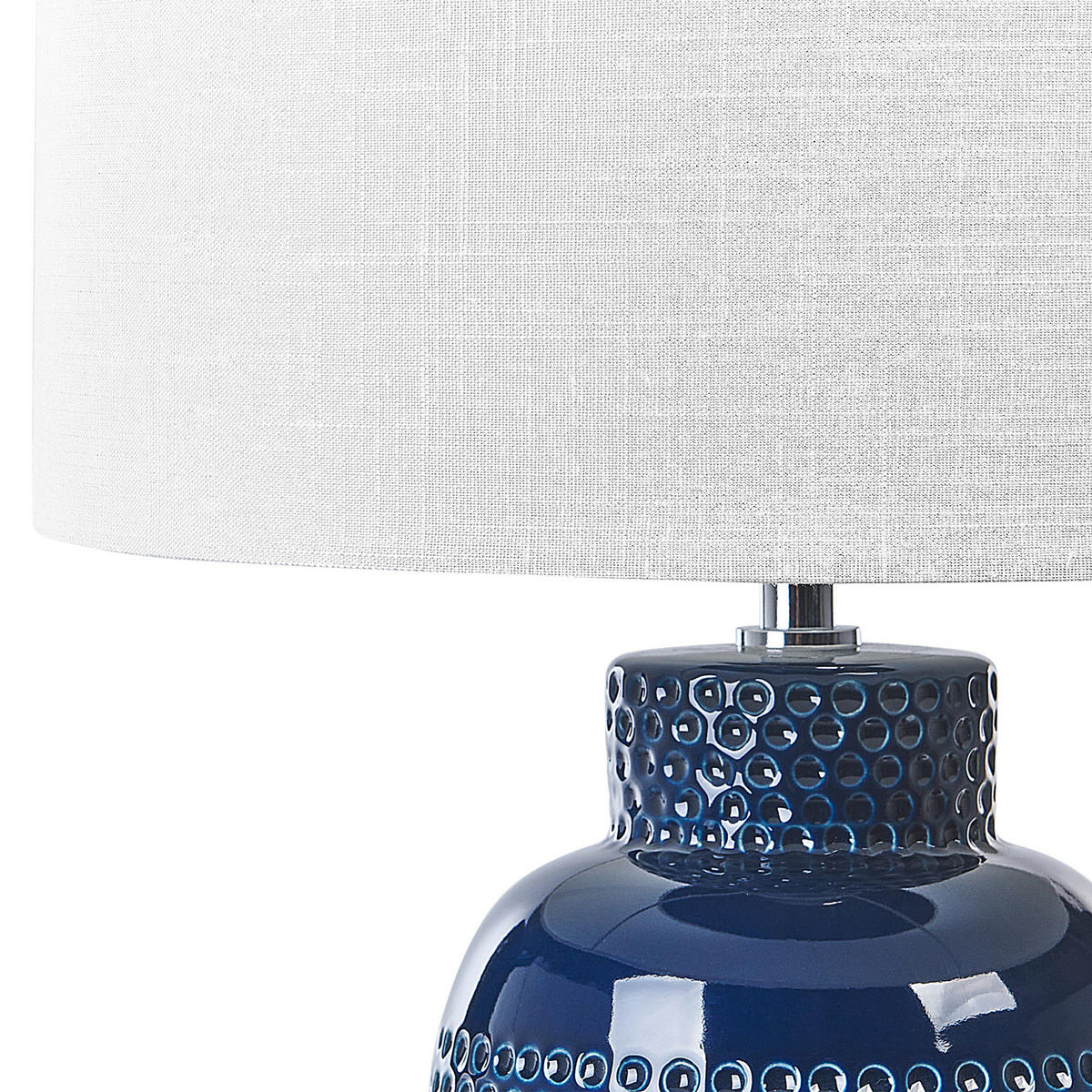 TISCHLAMPE Perlis 32/32/53 cm - Blau, Keramik (32/40/53cm) - Beliani
