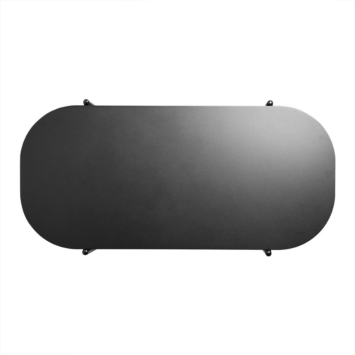 ZWEISTUFIGER Couchtisch aus schwarzem Metall 58/45,5/100 cm - Schwarz, Metall (100/58/45.5cm) - Calicosy
