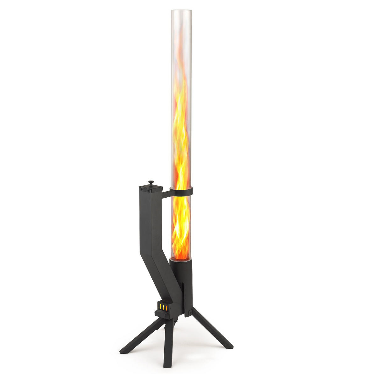 FEUERROHR – elegante Edelstahl Feuersäule und Pelletfackel - schwarz - Schwarz, Metall (36/130.6/35cm) - Gardenflare