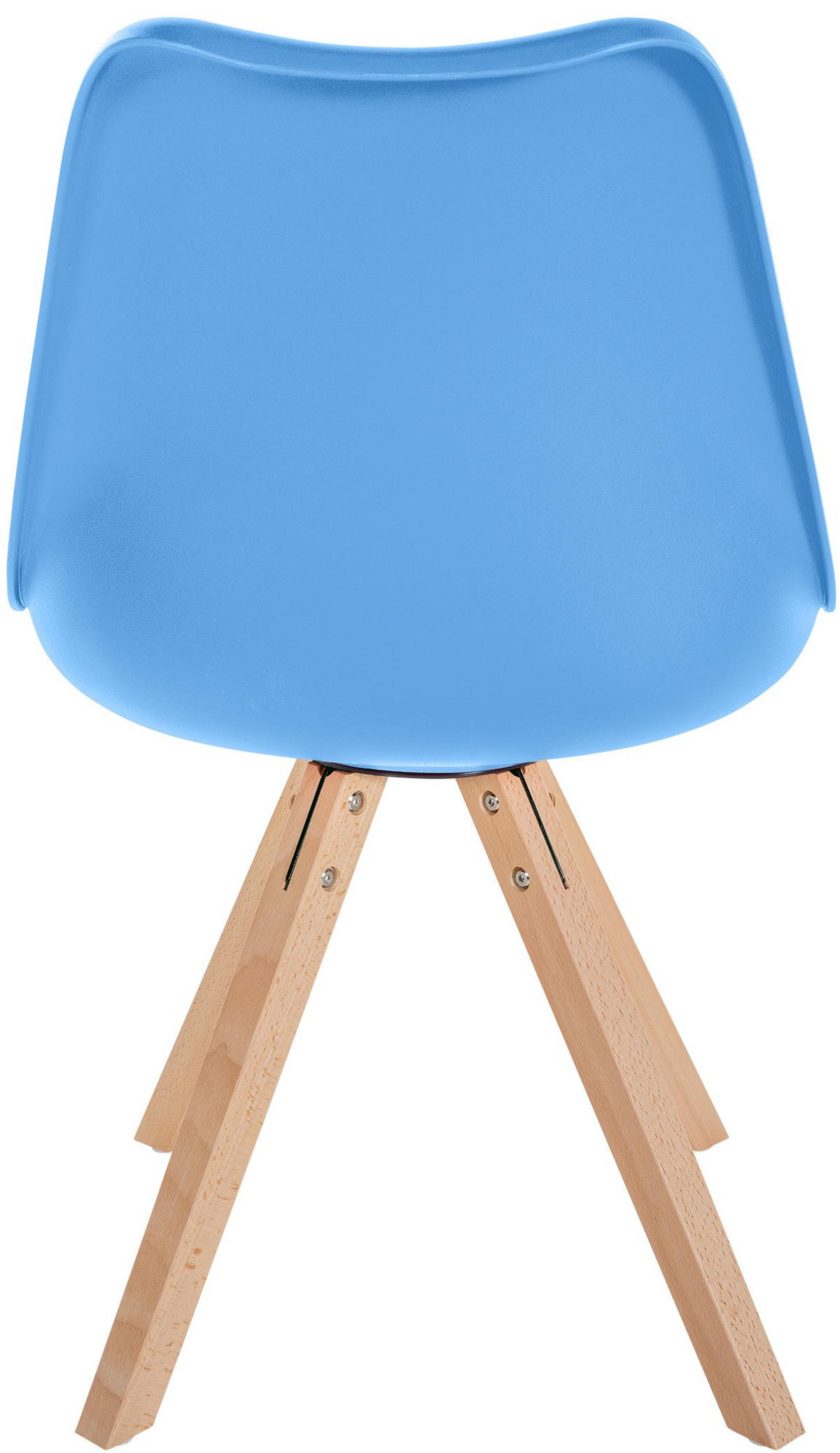 STUHL Kunststoff hellblau - Naturfarben/Hellblau, Holz/Kunststoff (48/81/54cm) - CLP
