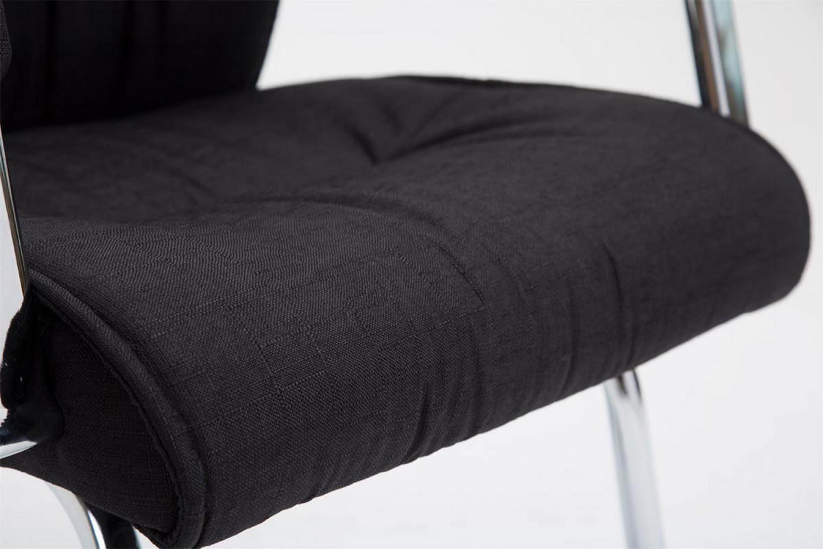 SCHWINGSTUHL Stoff schwarz - Chromfarben/Schwarz, Textil/Metall (58/100/66cm) - CLP