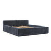 POLSTERBETT Casto mit Stauraum 160/200 cm Dunkelblau im Terra NW Stoff - Blau/Schwarz, Holz/Holzwerkstoff (160/200cm) - AltaBeds