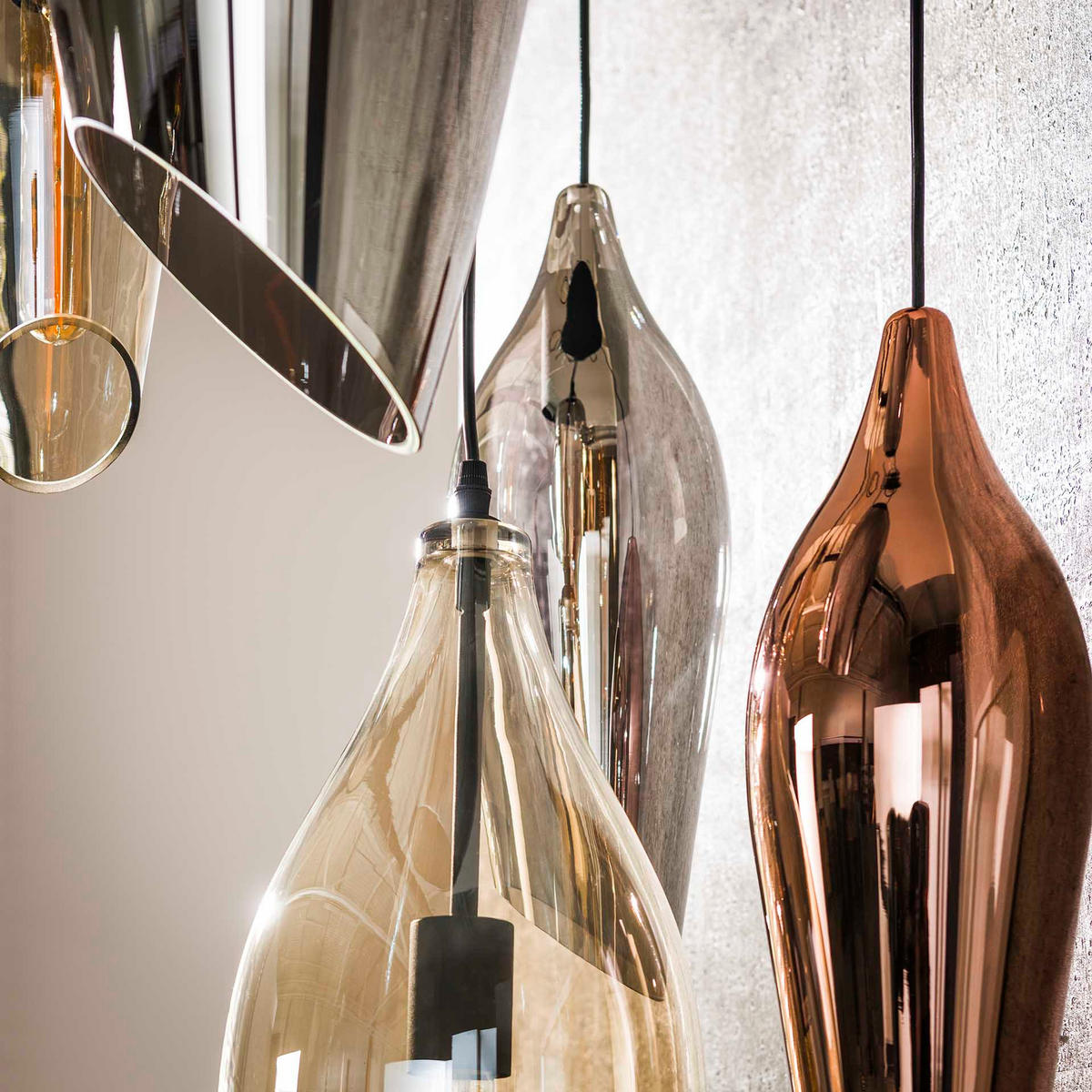 HÄNGELEUCHTE Cocoon Schwarz 60/60/ 180 cm - Schwarz, Glas (60/60/180cm) - Hoyz Collection