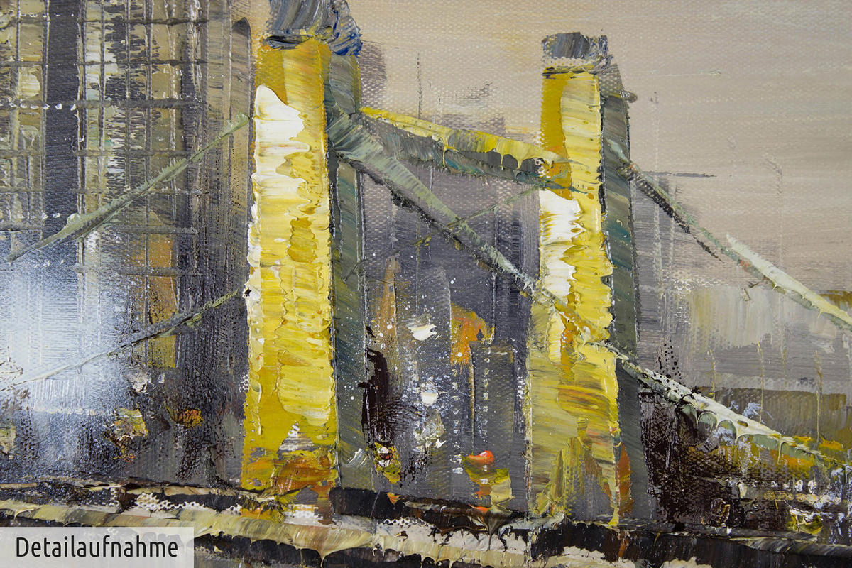 ACRYLBILD HANDGEMALT 100/50 cm - Grau, Holz/Textil (2.16/50cm) - KUNSTLOFT