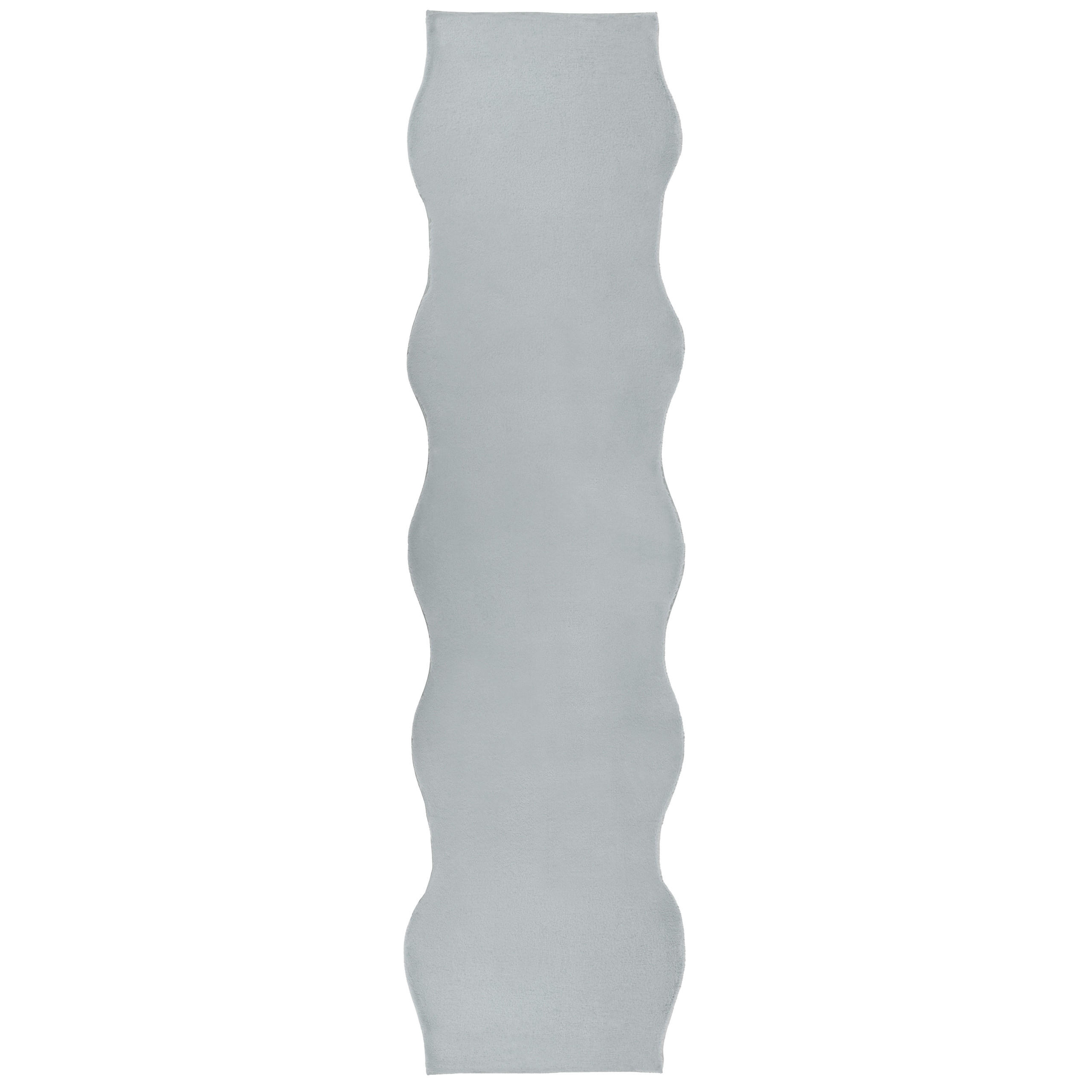 TEPPICH Hellgrau 80/300 cm Dawa - Hellgrau/Grau, Kunststoff (80/300cm) - Beliani