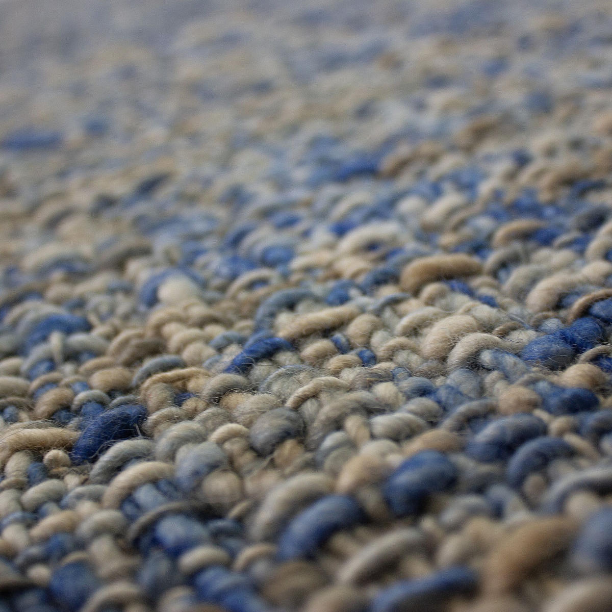 WOLLTEPPICH OTLEY, einfarbig, Blau, 160 x 230 cm - Blau, Textil (230/160cm) - KADIMA DESIGN
