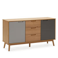 SIDEBOARD Bruce 3 Schubladen 2 Türen - Wildeiche, Holz (140/76/40cm)