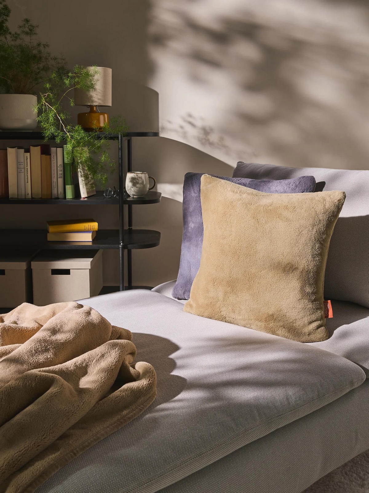 KISSEN Cosi Beige 45/45 cm - Beige, Textil (45/45/15cm) - benuta