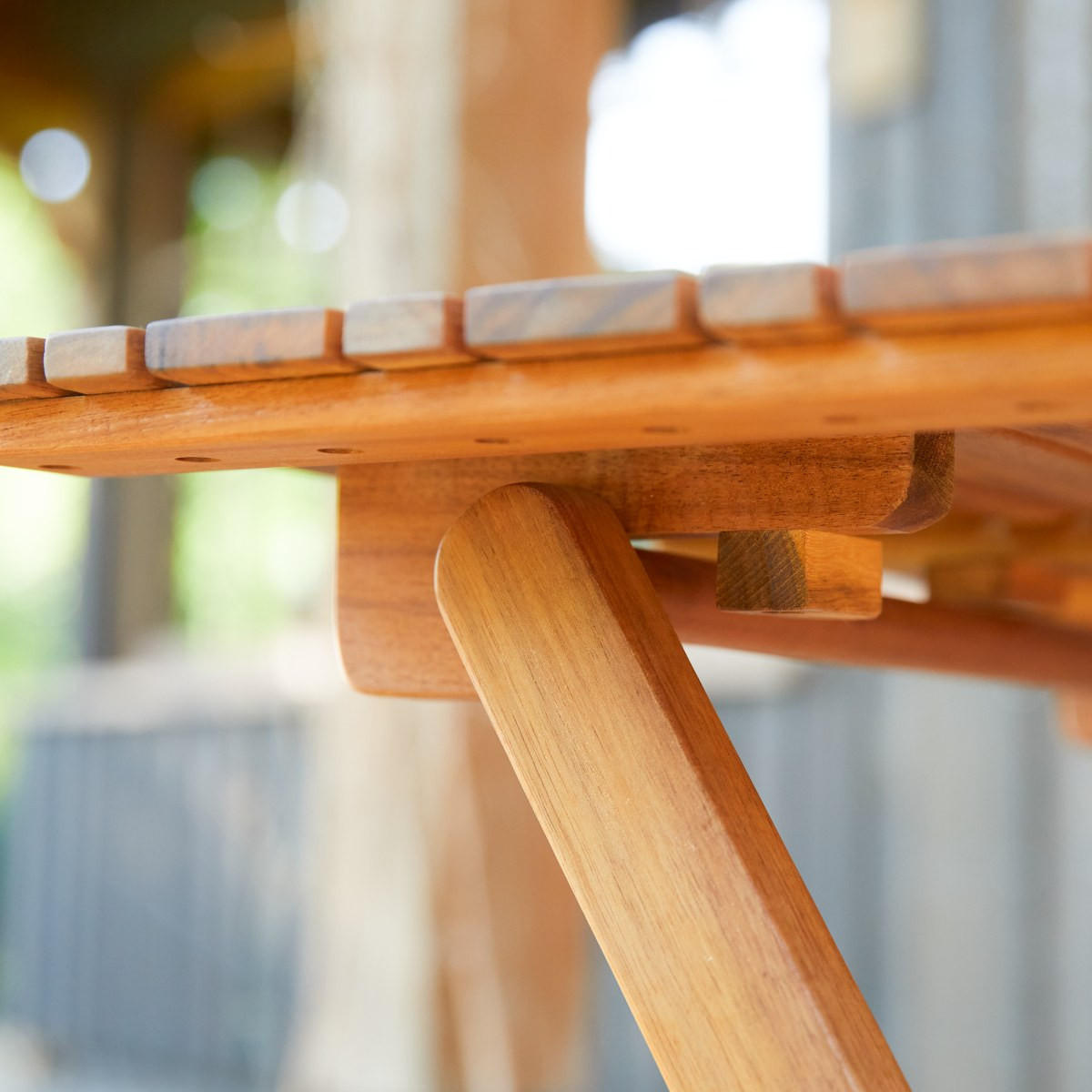 GARTENMÖBEL-SET 2-tlg Bistro Braun aus Akazie - Braun, Holz - Tikamoon