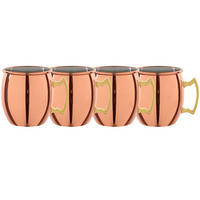 COCKTAILGLÄSER Moscow Mule, Mini, 4er Set, 60 ml - Kupferfarben, Metall (0.06L) - ich-zapfe