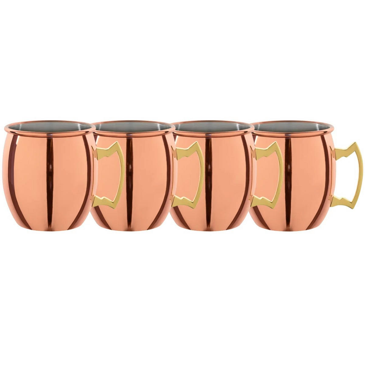 COCKTAILGLÄSER Moscow Mule, Mini, 4er Set, 60 ml - Kupferfarben, Metall (0.06L) - ich-zapfe