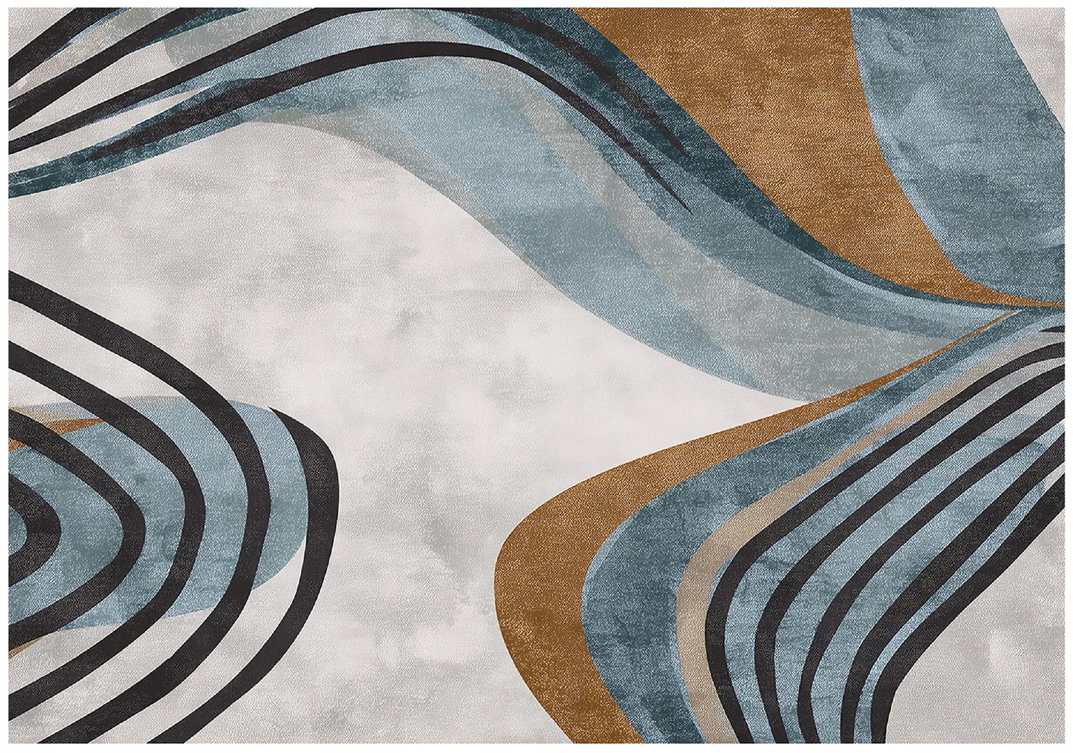 FOTOTAPETE Art Deco Abstrakt Grau 400x280 cm - Multicolor, Papier (400/280cm) - Wallarena