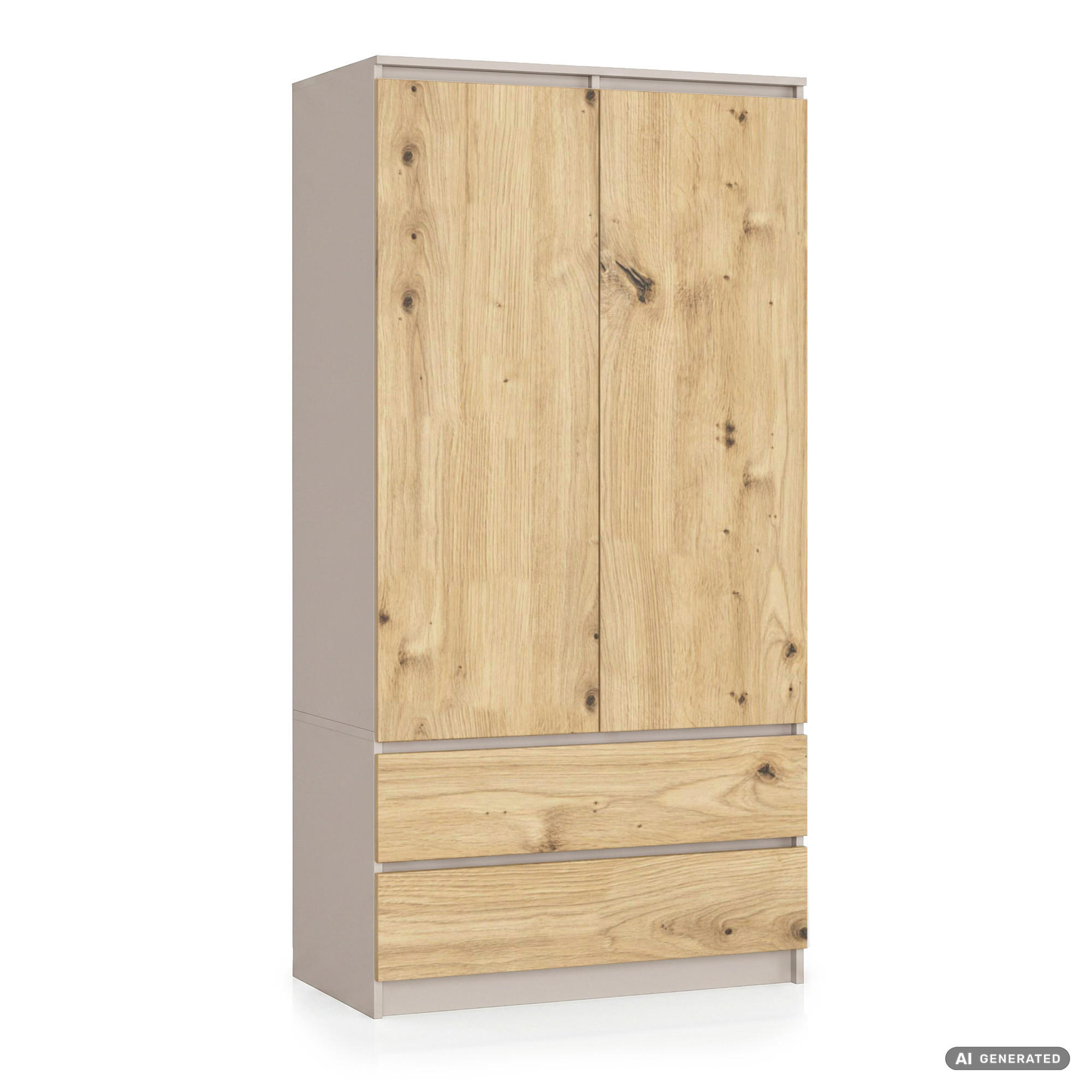 Akord Kleiderschrank Eiche Artisan 90x180x51 cm