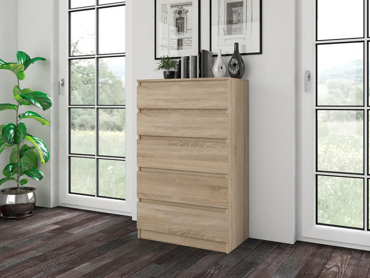 KOMMODE Sonoma Eiche 70/109,5/40 - Sonoma Eiche, Holzwerkstoff (70/110/40cm) - RAUMHIRSCH FURNITURE