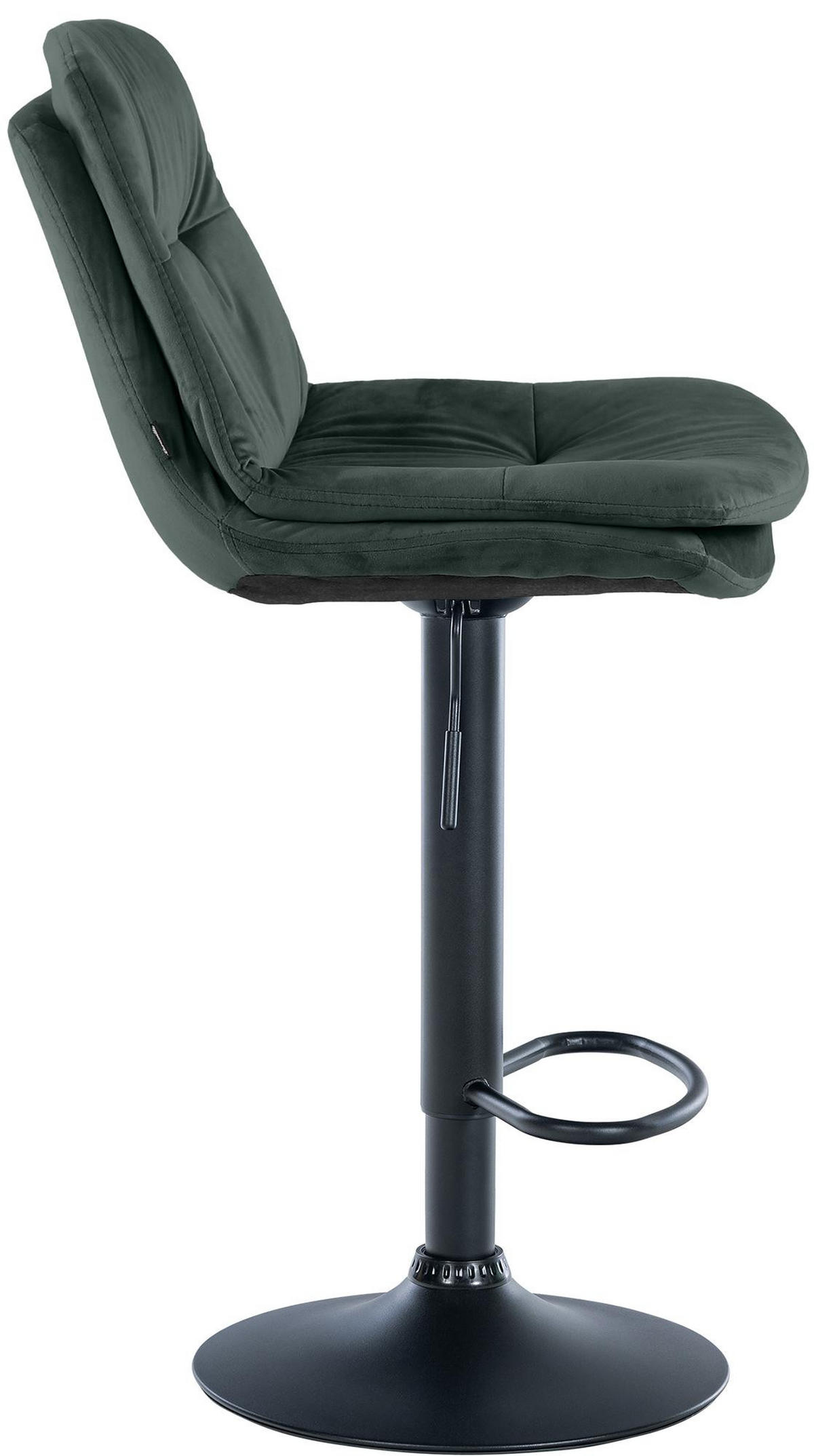BARHOCKER Samt dunkelgrün - Dunkelgrün/Schwarz, Textil (46/94/54cm) - CLP