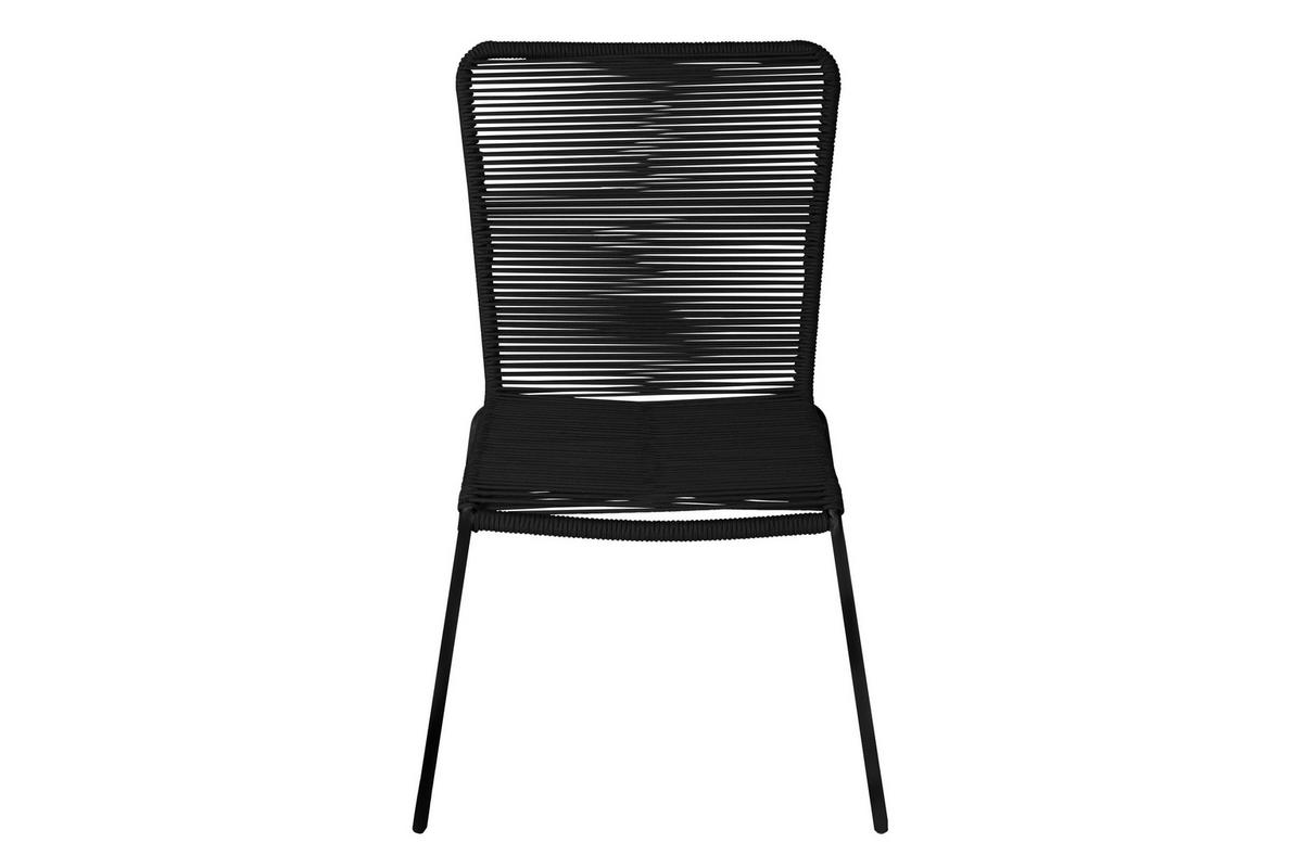 GARTENSTUHL 2ER-SET ISRA - Schwarz, Textil/Metall (58/88/55cm) - SAM