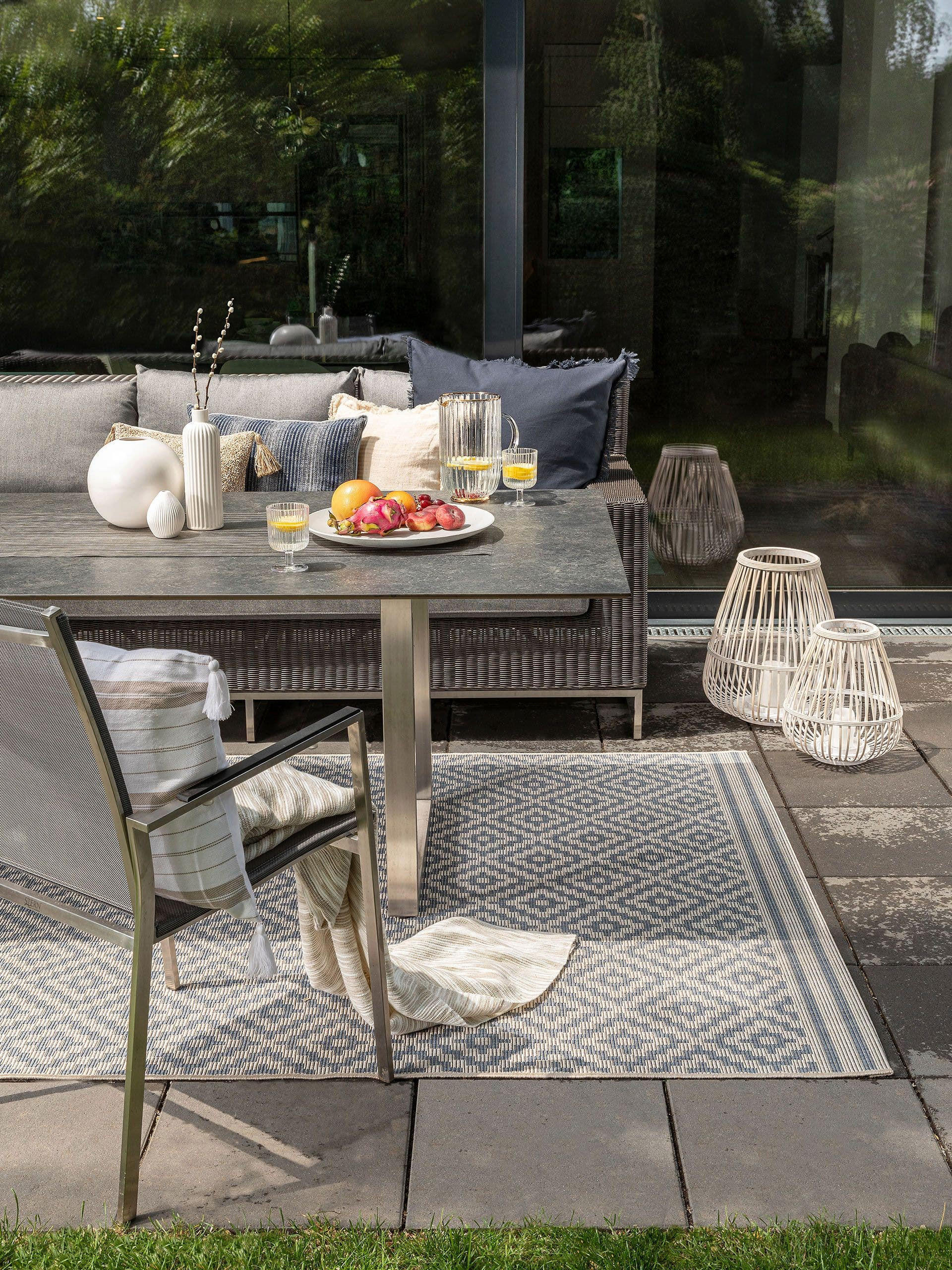 OUTDOORTEPPICH Metro Blau 80x150 cm - Blau, Textil (80/150cm) - benuta Nest