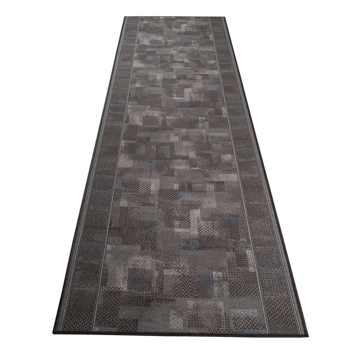 TEPPICHLÄUFER Anti-Rutsch Anthrazit rutschfest Gummiunterlage 67/1100 cm - Anthrazit, Textil (67/1100cm) - Tapiso