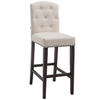 BARHOCKER Stoff creme - Creme, Holz/Textil (42/113/57cm) - CLP