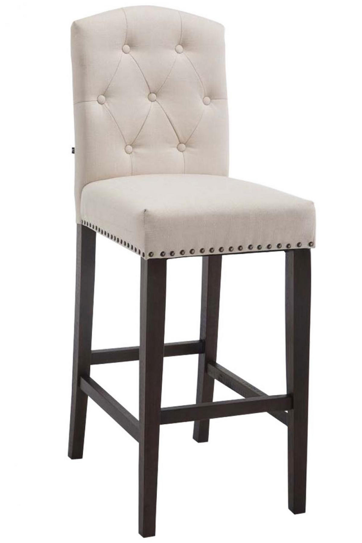 BARHOCKER Stoff creme - Creme, Holz/Textil (42/113/57cm) - CLP