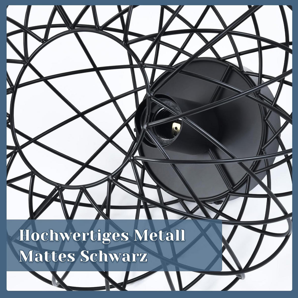 DECKENLEUCHTE Liorh 30/23/30 cm - Schwarz, Metall (30/30/23cm) - ZMH