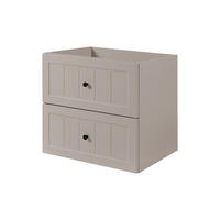 WASCHBECKENUNTERSCHRANK im klassischen Stil, Kaschmir, 60 x 57 x 46 cm - Beige/Schwarz, Holzwerkstoff (60/57/46cm) - 3XE LIVING