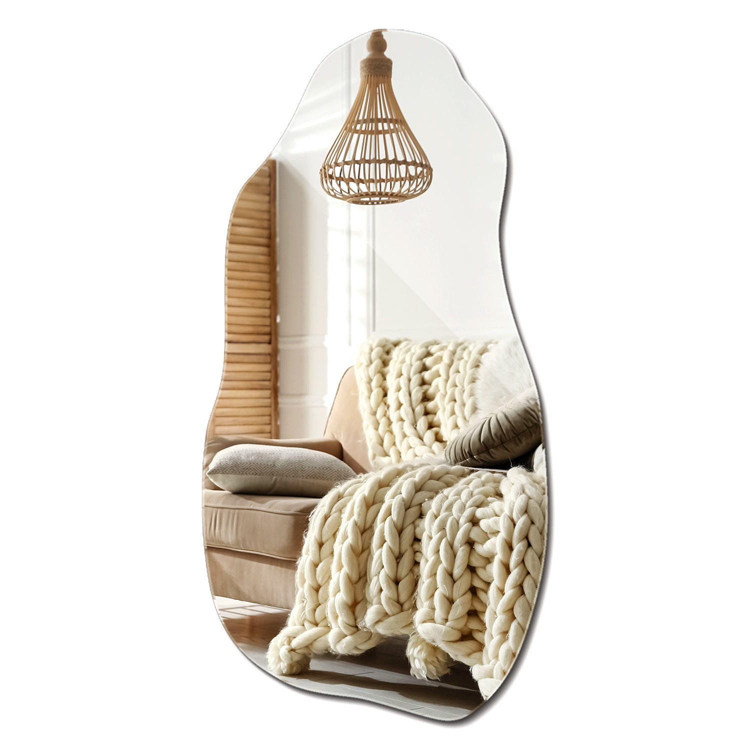 SPIEGEL 90 x 45 cm unregelmäßig - Transparent, Glas (45/90/0.4cm) - ArtPrintCave