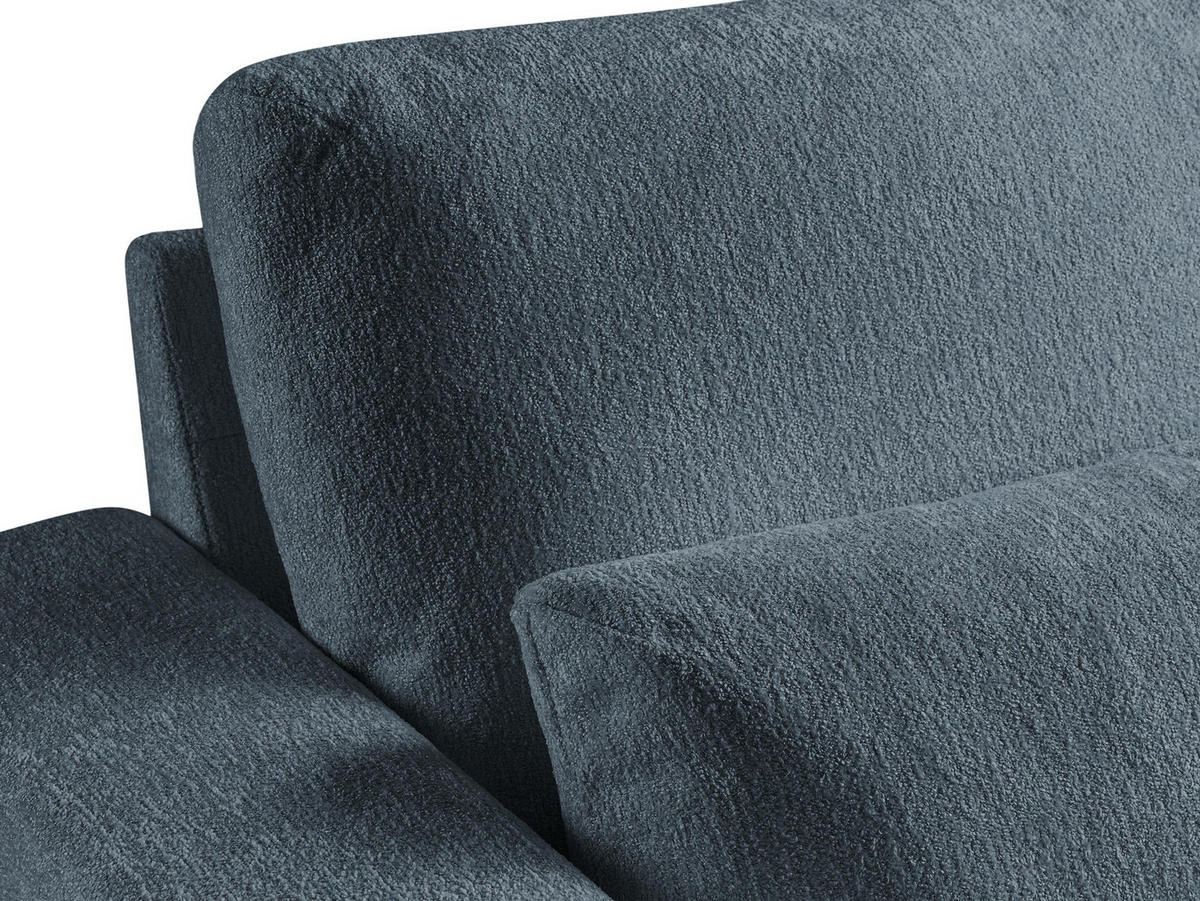 SESSEL Chenille Stoff Blau - Blau/Schwarz, Holzwerkstoff/Textil (93/88/105cm) - Makamii