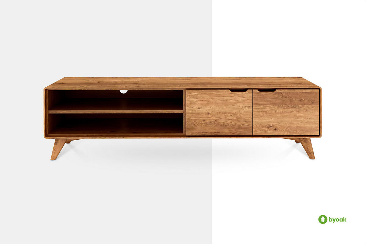 GREG HIFI-SCHRANK Kernbuche - Kernbuche, Holz (180/48/40cm) - byoak