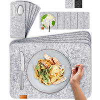 PLATZSETS Untersetzer Taschen 18er-Set - Hellgrau, Textil (44/45/3cm) - Miqio Design