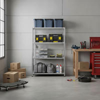 SCHRAUBREGAL PANDA MID | HxBxT 150x90x40cm | 4 Fachböden | Fachlast 100kg | Verzinkt - Silberfarben, Metall (90/150/40cm) - PROREGAL