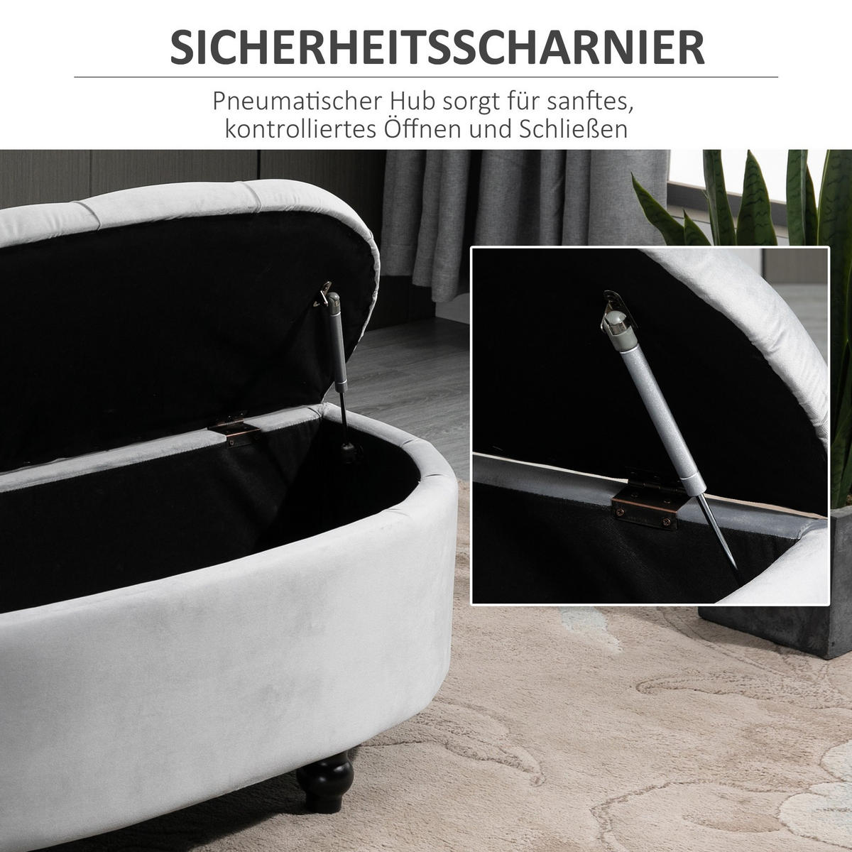 SITZBANK Grau - Grau, Holz/Textil (120/46/42cm) - Jamb