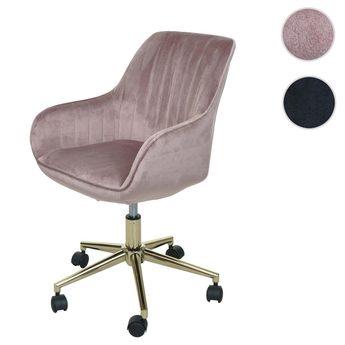 BÜROSTUHL MIT ARMLEHNE Altrosa - Altrosa, Textil (58/87/58cm) - MCW