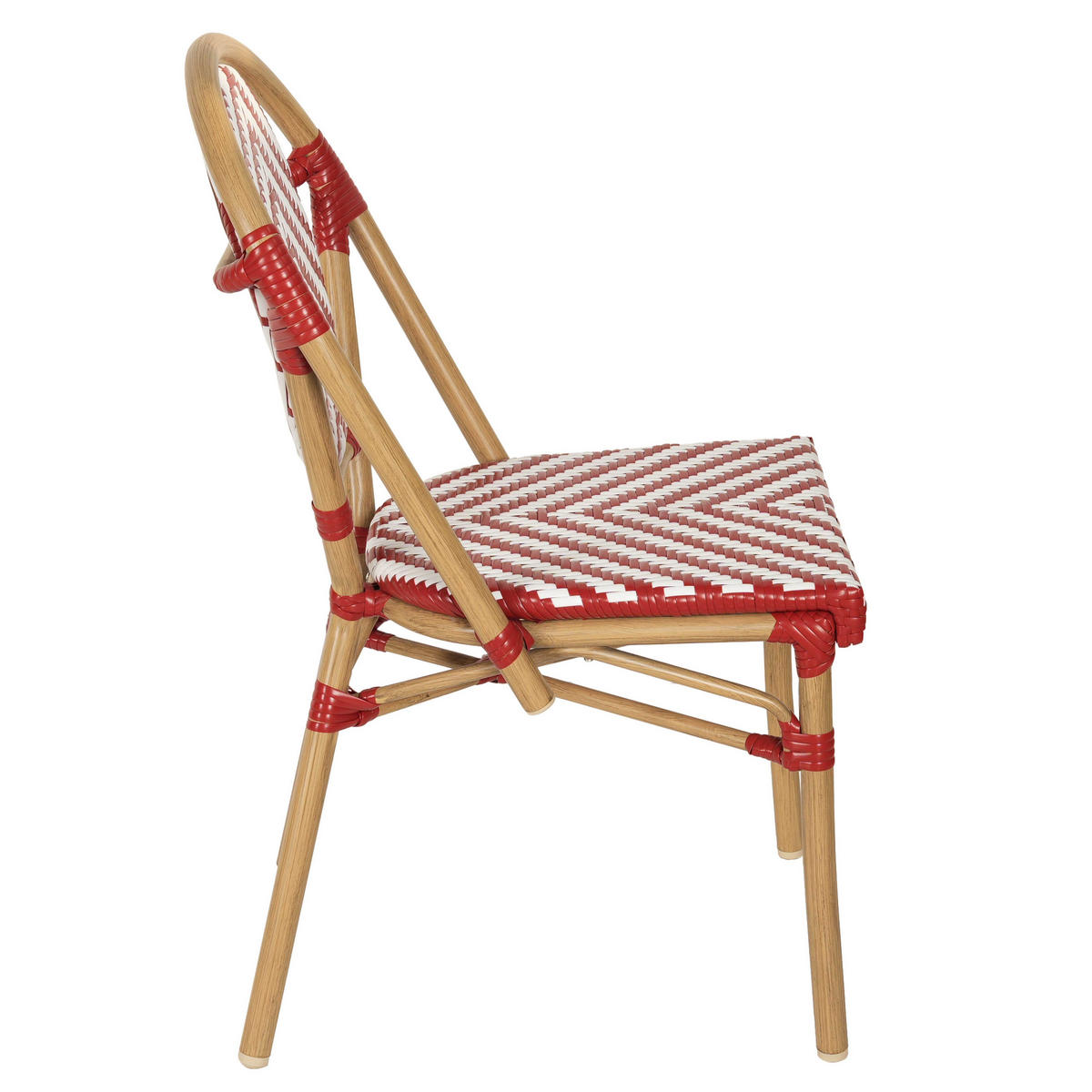 GARTENSTUHL, Rot - Rot, Metall (55/89/46cm) - Oviala