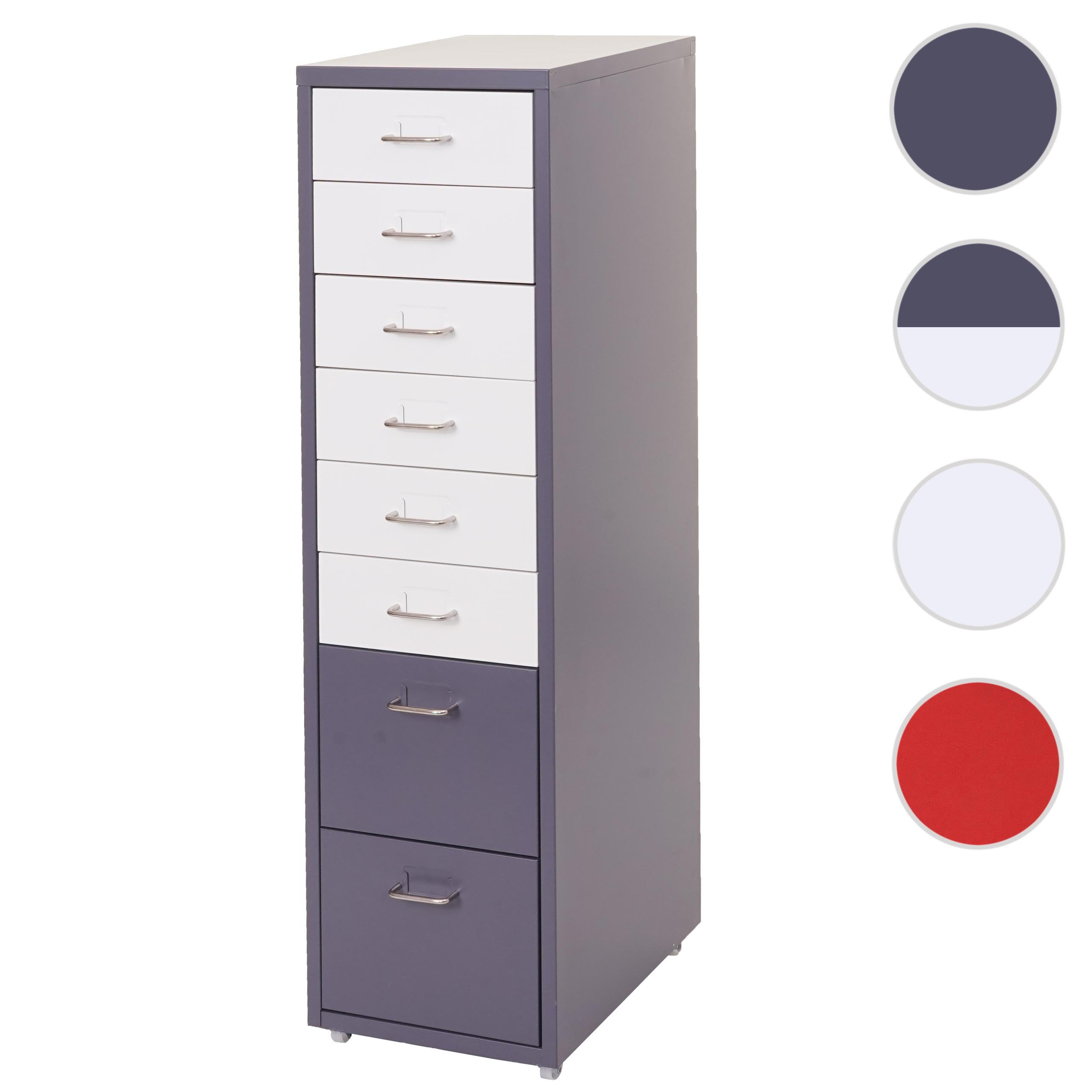 Thumbnail - MCW Rollcontainer, Weiß, Anthrazit, Metall, 28x110x41 cm, Arbeitszimmer, Container