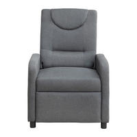 RELAXSESSEL Leinen mit verstellbarer Rückenlehne, Fußstütze 76,5/67,5/95,5 cm Dunkelgrau - Grau, Kunststoff (67.5/95.5/76.5cm) - Redom