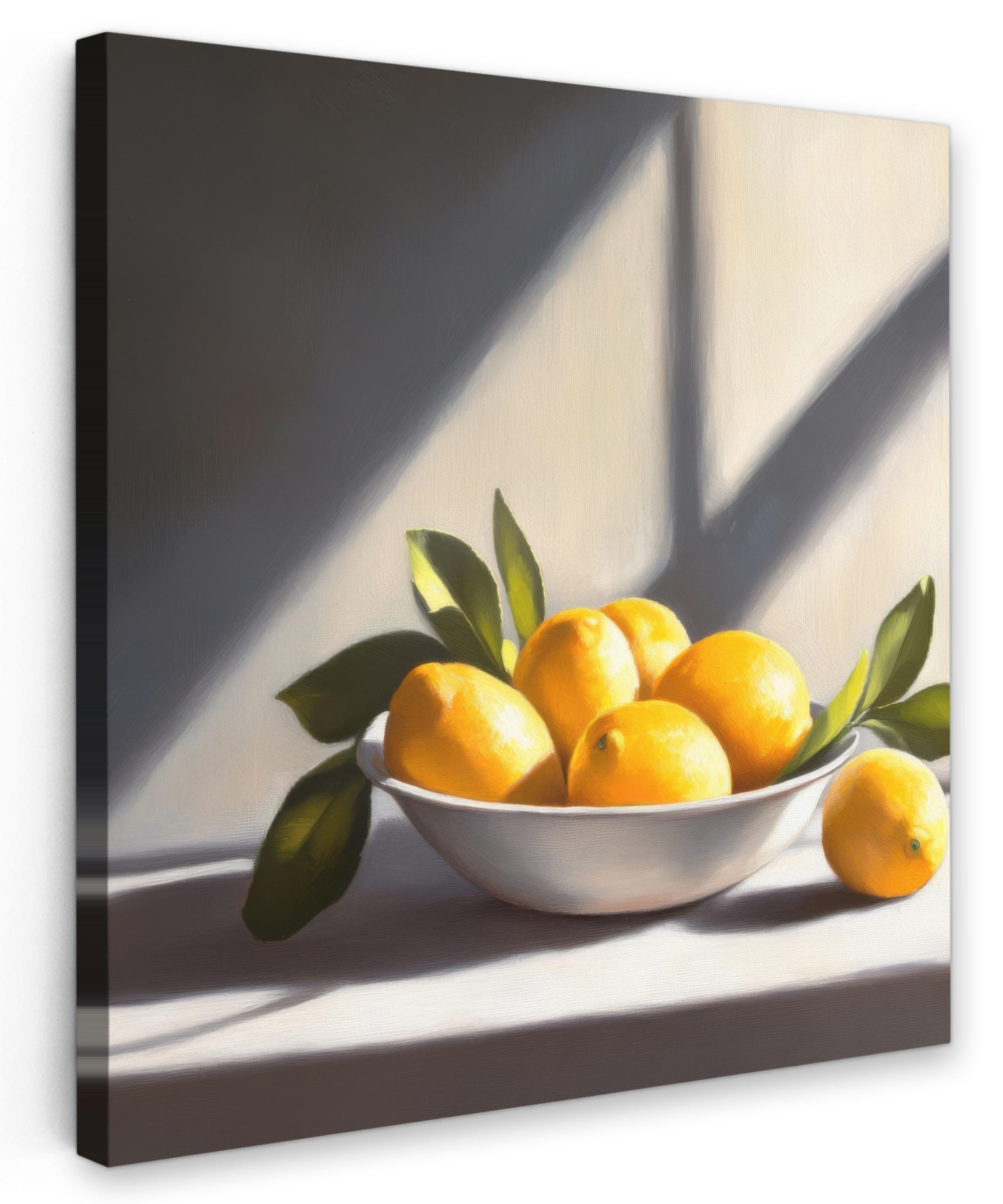 MuchoWow OBRAZ NA PLÁTNĚ Citrony - Zátiší - Žlutá 50x50 cm