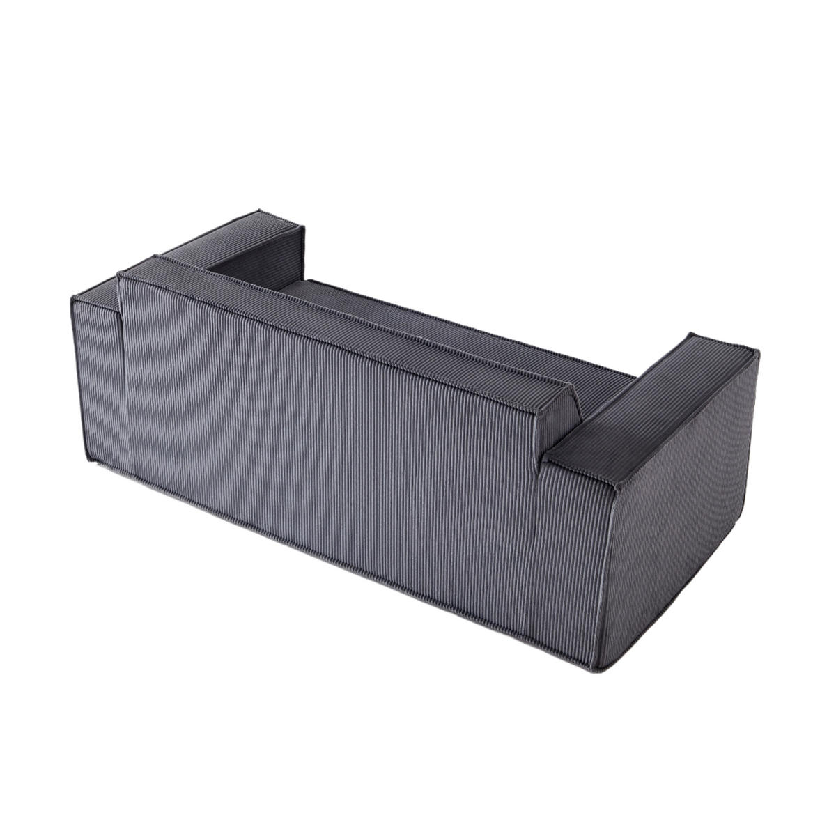 DVOUMÍSTNÁ POHOVKA šedý manšestr s pružinovým jádrem, bez nutnosti montáže - šedá, textil (178/70/86cm) - Urban Meuble