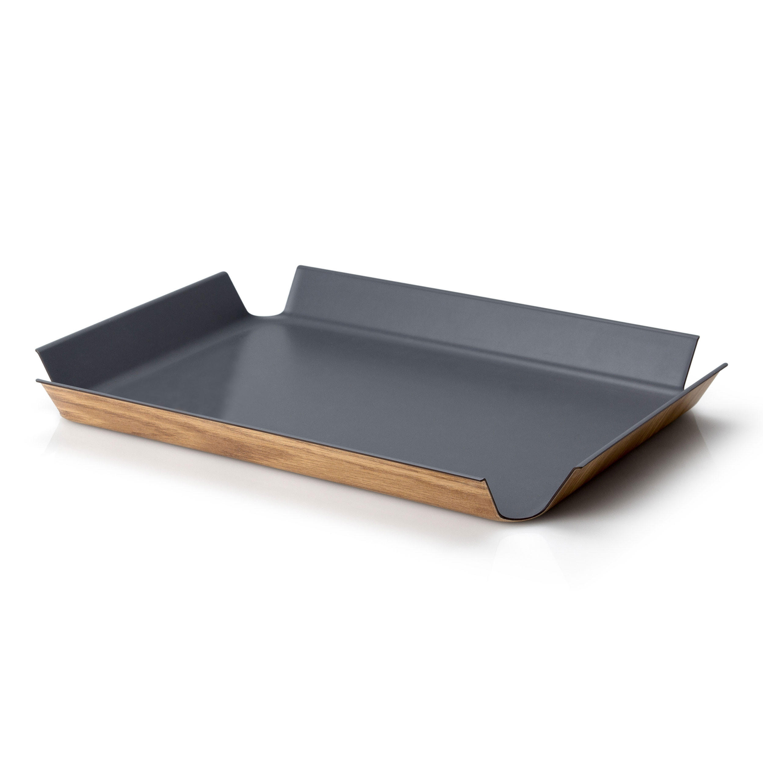 SERVIERTABLETT, Grau, 45 x 34 cm - Grau, Naturmaterialien (35/5/45cm) - Continenta