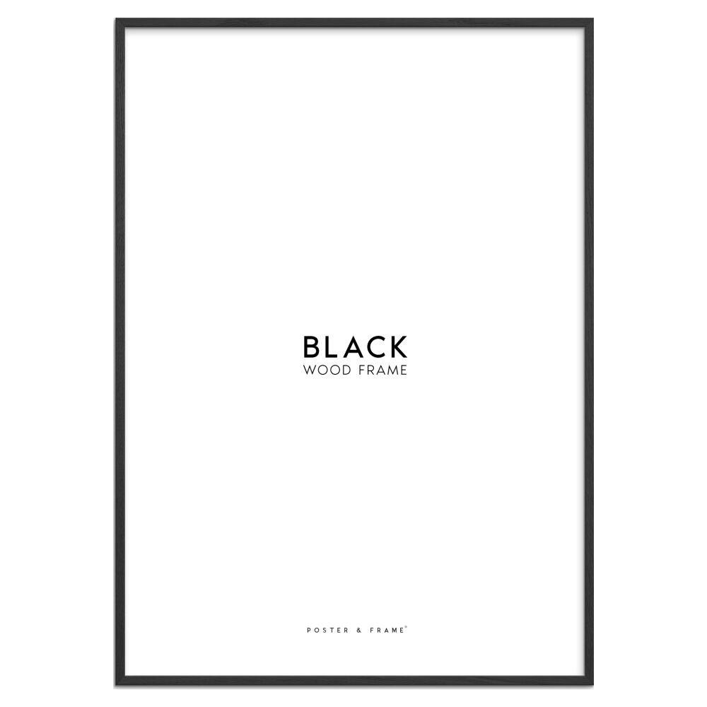 RAHMEN Schwarzes Holz Acryl - Schwarz, Holz/Papier (42/59.4/2cm) - Poster&Frame